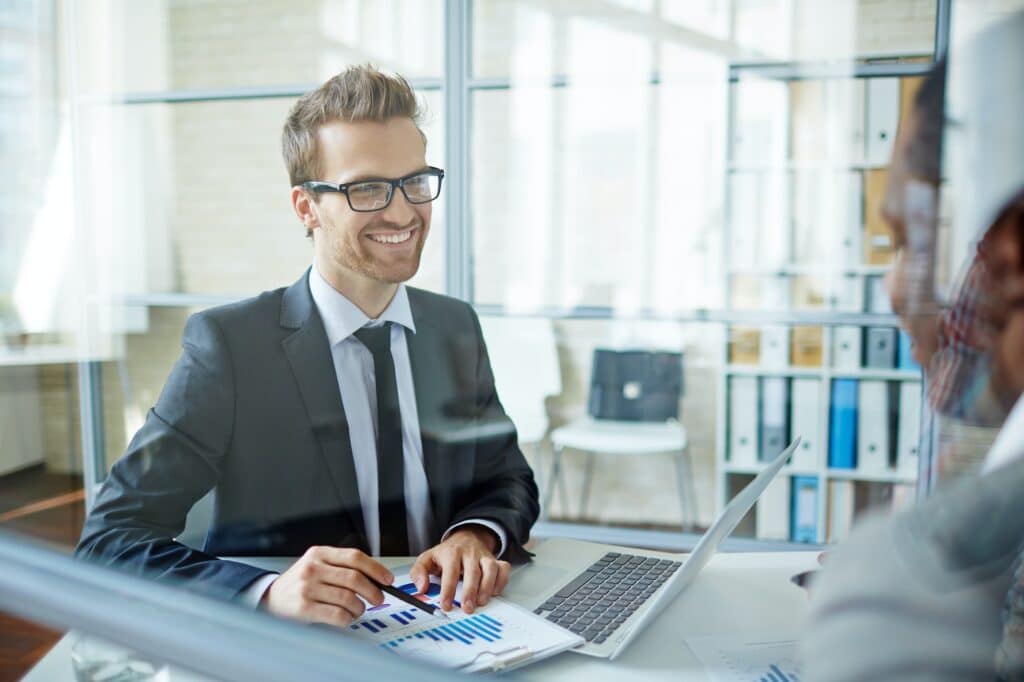 Happy businessman